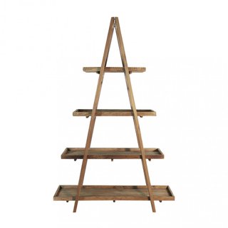Libreria a Scala 4 Ripiani 120x183cm Legno di Pino