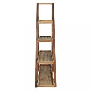 Libreria a Scala 4 Ripiani 120x183cm Legno di Pino