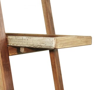 Libreria a Scala 4 Ripiani 120x183cm Legno di Pino
