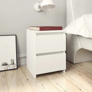 Comodino Bianco 30x30x40 cm Legno Ingegnerizzato · Comodini