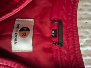 Chaqueta polipiel roja