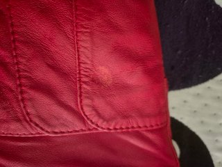 Chaqueta polipiel roja