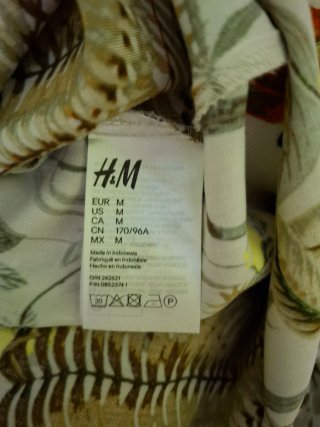 Vestido H&M Estampado T.M