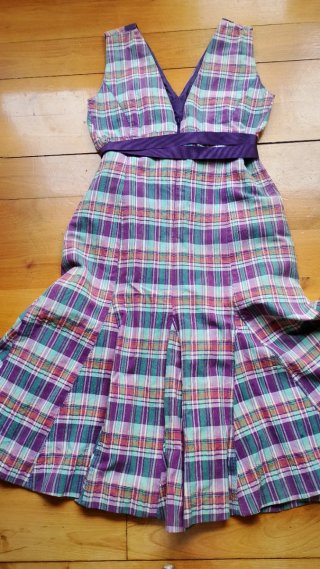 Vestido de Cordon a cuadros