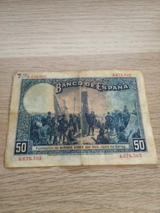 Lote 4 Billetes Pesetas España Antiguos