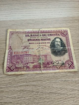 Lote 4 Billetes Pesetas España Antiguos