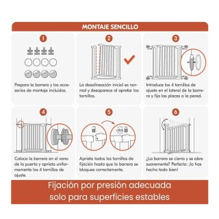 Barrera Seguridad Niños Hauck Blanca