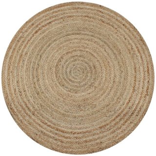 Tappeto in Juta Intrecciata Naturale 150 cm Rotondo Robusto