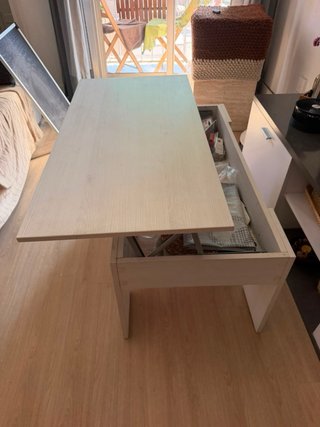 Mesa de centro elevable madera