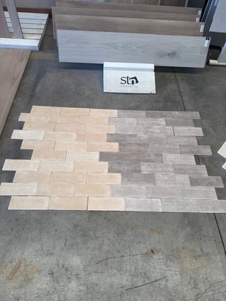Azulejos color beige y gris