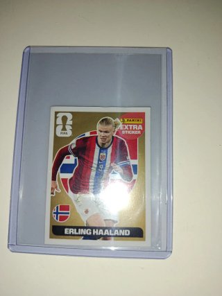 Carta Panini Erling Haaland Extra Sticker DORADA
