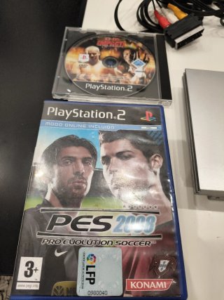Ps2 Slim Plata + 2 Juegos