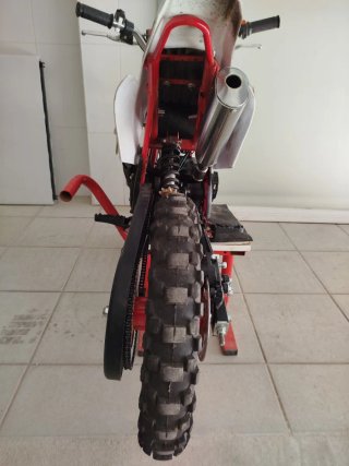 Minimoto Infantil Cross 50cc Roja y Blanca