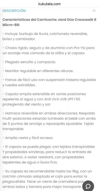 Carro Jané Dúo Crosswalk R Micro-BB