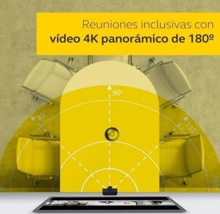 Jabra PanaCast - Videocamera panoramica 4K per videoconferenze con supporto