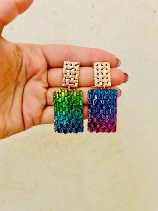 Orecchini donna vintage colorati