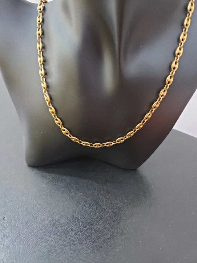 Cadena Oro 18k Eslabón Grano de Café