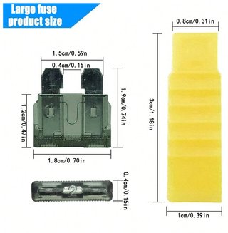 Caja Kit 120 Fusibles para coche, moto, camion