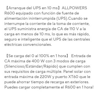 Estación de energía Allpowers R600