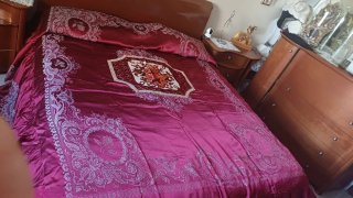 Copriletto matrimoniale vintage raso