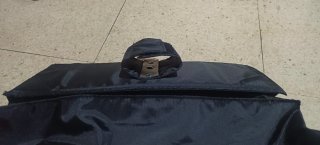 Zapatero colgante de tela negro