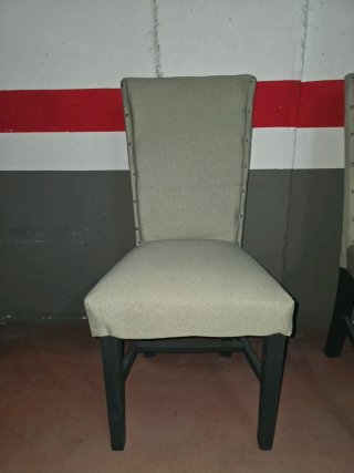 6 Sillas Comedor Tapizadas Beige
