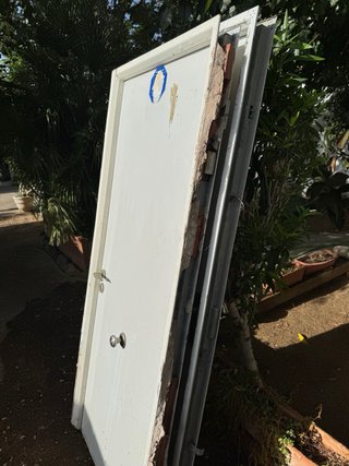 Puerta de obra blanca