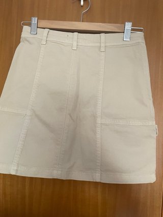 Falda cargo beige