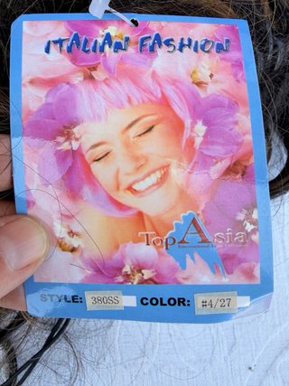 Coda capelli veri castani mossi