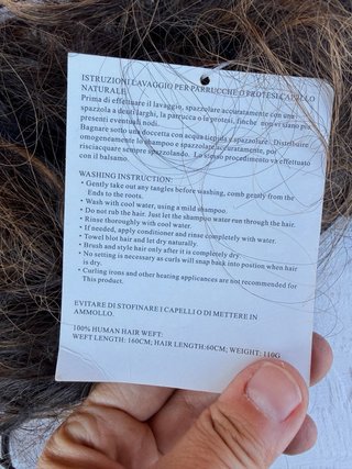 Coda capelli veri castani mossi