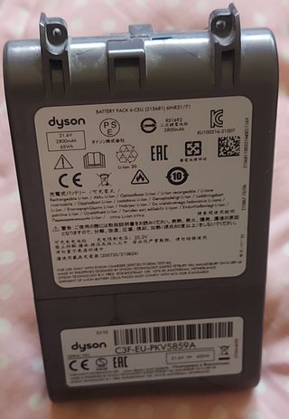 Batería Dyson 21.6V aspirador Dyson sv10
