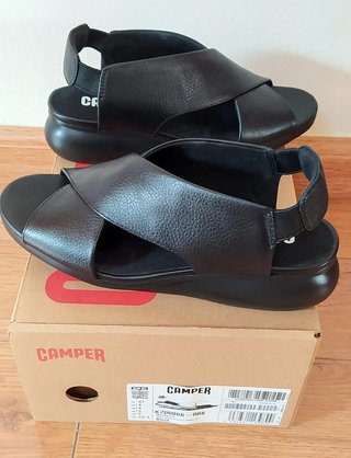Sandalias Camper Balloon Cuero Negro Talla 37