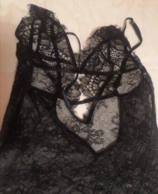 Camisón/combinación encaje negro
