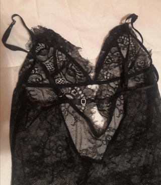 Camisón/combinación encaje negro