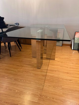 Mesa de cristal 180x90 cm