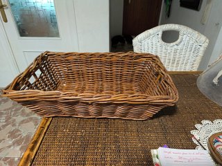 Canasto de mimbre Ikea 55x35cm alto 16cm
