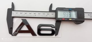 EMBLEMA LOGO TRASERO AUDI A6 NEGRO