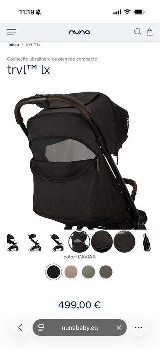 Silla de paseo Nuna TRVL LX