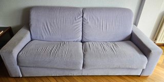 Sofá Cama Gris/Morado
