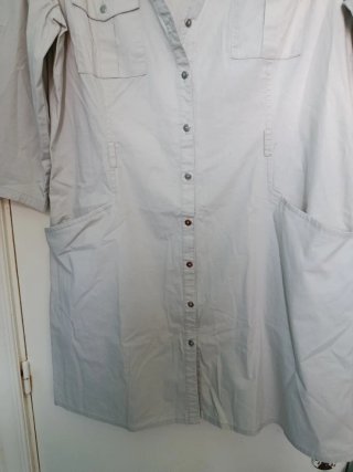 Vestido safari Mango beige