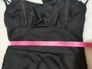 Vestido negro satinado fiesta cóctel talla M 38