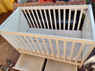 Cuna Ikea Blanca con Cajones