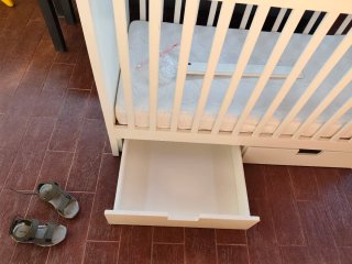 Cuna Ikea Blanca con Cajones