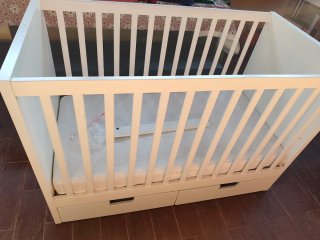 Cuna Ikea Blanca con Cajones