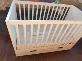 Cuna Ikea Blanca con Cajones