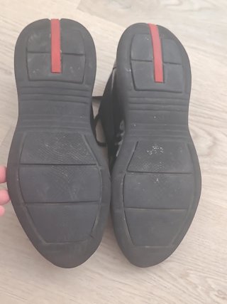 Zapatillas Prada America's Cup Negras charol.