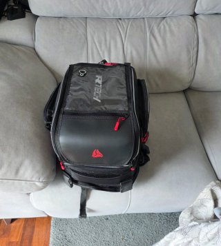 Mochila Sobredepósito R Tech Moto Negra/Roja