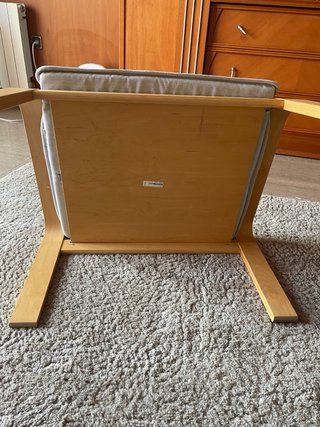 Reposapiés Poäng Ikea Beige/Gris en chapa de abedu