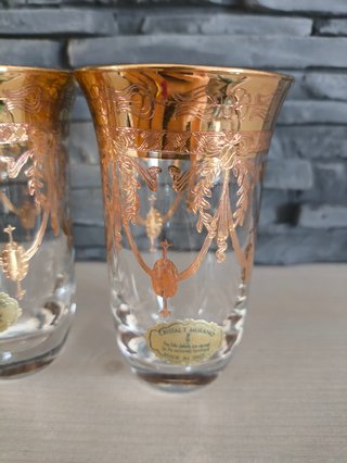 4 Bicchieri Murano Oro Manifattura vintage