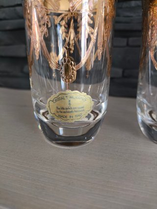 4 Bicchieri Murano Oro Manifattura vintage